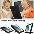 thumbnail image 5 of Decase Kids Friendly Tablet Shell for Samsung Galaxy Tab A8 10.5 inch 2022 Model SM-X200/X205/X207,Rugged Shockproof Hybrid Armor Cover With Shoulder Strap / 360° Rotating Kickstand, Black, 5 of 9