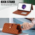 thumbnail image 6 of Allytechgroup Wallet Case for iPhone 8 Plus/7 Plus with Credit Card Slot, RFID Blocking PU Leather Case with Lanyard & Shoulder Strap & Kickstand Shockproof Bumper for Women Men, Brown, 6 of 8