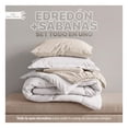 thumbnail image 2 of Set Edredón Individual + Funda De Almohada + Sábanas 5 Pzas Real Textil Blanco - Beige, 2 of 8