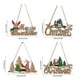 thumbnail image 3 of Injueey Letrero de puerta de Navidad, ventana, pared, colgante de vacaciones, diseño de escena del hogar, placa de madera DIY, decoración Kits de decoración para fiestas Tipo 2, 3 of 6