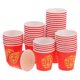 thumbnail image 1 of Tazas de té rojas para bodas y despedidas de soltera Vasos de papel desechables para té y café calientes Patrón floral Ideal para fiestas de té y celebraciones de bodas chinas, 1 of 5