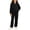 Black, variant on Tween Girls 2 Piece Preppy Sweatsuit Sets Full Zip Hoodie Jacket & Wide Leg Sweatpants Spring Autumn Back to School Matching Set