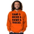 thumbnail image 3 of Camo Bucks Trucks Cute Hunter Son Hoodie Hooded Sweatshirt Men Brisco Brands L, 3 of 6