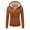 Brown, variant on Women's Sherpa Lined Hooded Sweatshirt Zip Up Winter Warm Hoodies Comfy Hooded Fleece Jacket