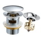 thumbnail image 1 of Desagüe de lavabo emergente, desagüe de lavabo plateado mate, desagüe emergente ranurado, tapón de lavabo con resorte, sin rebosadero, 1 of 6
