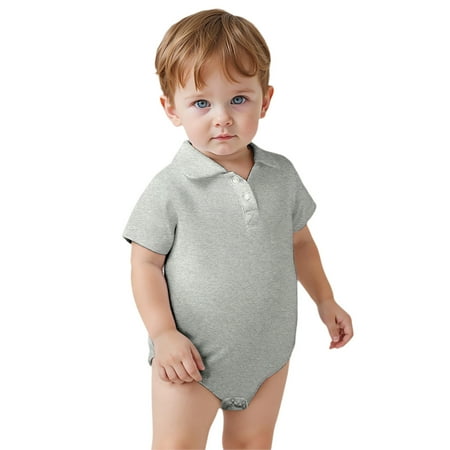 TBWNWG Baby Clothes for Girls Baby Girls Bodysuit Casual Summer Outfit Basic Solid Color Short Sleeve Romper for 6-9 Months