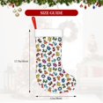 thumbnail image 4 of Balery Colorful Numbers Pattern Christmas Stockings with Initials, 18" Large Knit Christmas Stocking,Xmas Stocking for Kids, Holiday and Family Stocking, 4 of 7