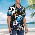 thumbnail image 5 of Easygdp Football Men's Hawaiian Shirts Print Lapel Short Sleeve for Beach, vacation, party, casual occasions - XX-Large, 5 of 9