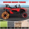 thumbnail image 5 of VIBESPARK 24V 2 Seater Ride on Toys UTV with Remote Control, Electric Ride on Cars for Kids, Power Car Wheels, Colorful LED Lights, Bluetooth, Storage Space, Red, 5 of 9
