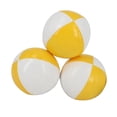thumbnail image 3 of 3 piezas de bolas de malabarismo, pelota de lanzamiento, juego de trucos portátil, combinación de colores, canasta de Pascua amarillo y blanco, 3 of 9