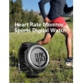thumbnail image 2 of Heart Rate Monitor Watch with Chest Strap, Exercise Heart Rate Monitor, Sports Watch with HRM, Waterproof, Stopwatch, Hourly Chime T007, 2 of 9