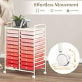 thumbnail image 6 of Pemberly Row 20 Drawers Rolling Cart Storage Studio Organizer Bins Pink, 6 of 8