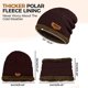 thumbnail image 4 of Conjunto de gorro y bufanda cálidos para hombre y mujer, para invierno, para exteriores, a prueba de viento, gorro de esquí holgado de punto con forro polar, 4 of 5