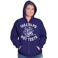 thumbnail image 3 of Funny Study Nerd Take Naps Not Tests Zip Up Hoodie Men's Women's Brisco Brands X, 3 of 5
