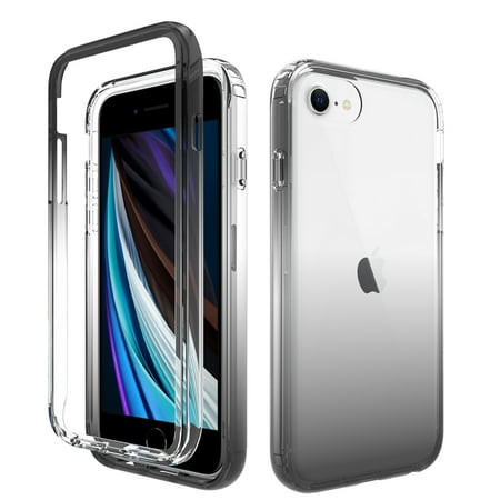 iPhone SE (2022) Case,Dteck Shockproof Rubber Hybrid iPhone 7/iPhone 8/iPhone SE 2020 4.7-inch Case Lightweight Slim Cover for iPhone 7/8/SE 2020/SE 2022,Black