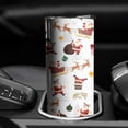 thumbnail image 3 of 20oz White Christmas Santa Pattern Skinny Tumblers Stainless Steel Tumbler with Lid and Straw,Vacuum Insulated Double Wall Travel Tumbler Cups with Cleaning Brush for Coffee,Tea, 3 of 6
