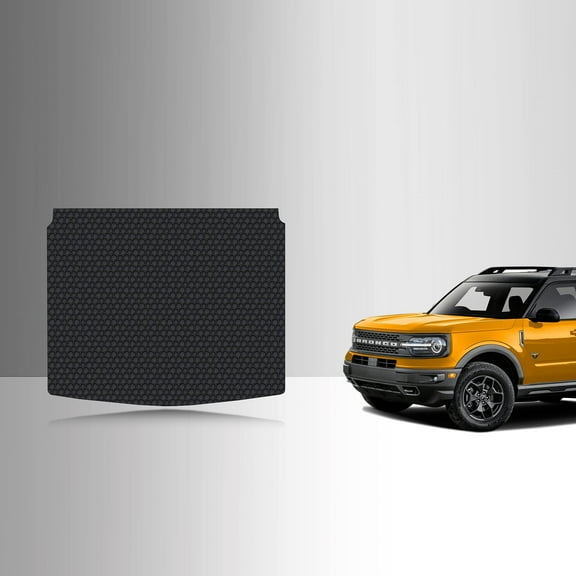 ToughPRO Trunk Mat Compatible with Ford Bronco Sport 2024 - All Weather Heavy Duty (Made in USA) Black Rubber