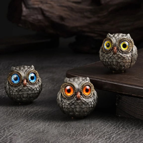 3PCS Owl Statue for Home Decor Accents for Bookshelf Bedroom Living Room Office Table Desk Mantle TV Stand Boho Decoration,Modern Shelf Decor Accents Animal Sculptures Gift for Birds Lovers