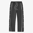 thumbnail image 4 of Men's Tear Away Basketball Pants High Split Snap Button Athletic Pants Hip Hop Casual Street Pants with Pockets Sweatpants for Men Baggy, 4 of 8