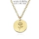 thumbnail image 2 of Round Coin Necklace, T Ium Steel Carved Flowers, Small Pendant Gifts-9style2, 2 of 5