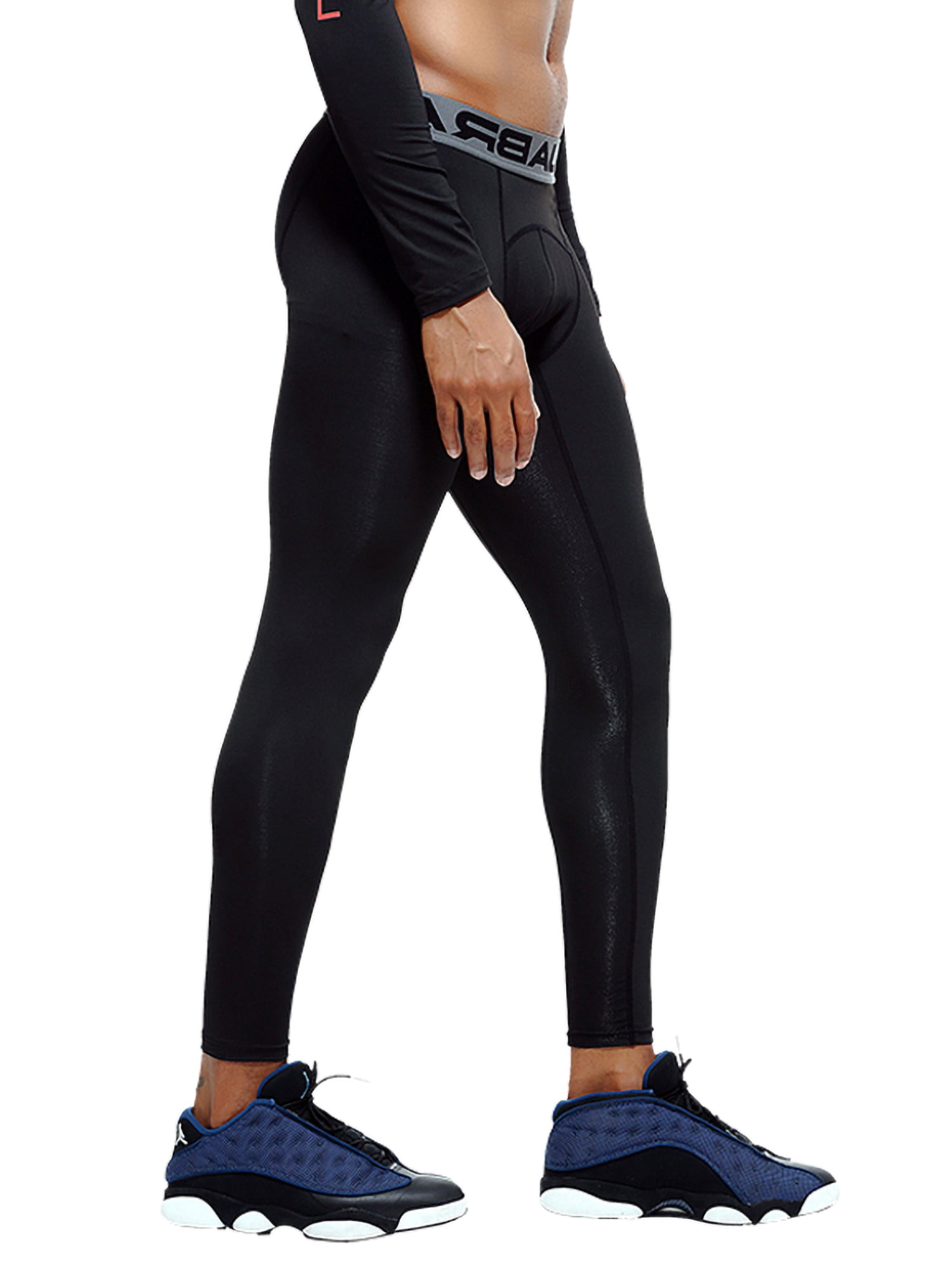 Men's Compression Pants Base Layer Sports Tights Running Capris Workout Training 