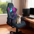 thumbnail image 2 of TSOVTHRID Black Cat Cyberpunk Print Gaming Chair Cover with Armrest Cover, Wear Resistant Washable Computer Chair Slipcover 4 PCS Breathable Reclining Chair Protectors for Home Gaming, 2 of 7