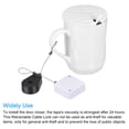 thumbnail image 6 of Uxcell 1.96 x 1.28 x 0.6'' Retractable Cable Lock Remote Control Anti Lost Rope 600g Plastic White 2pcs, 6 of 6