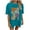 Blue, variant on Raeneomay Oversized T Shirts for Women Fashion Summer Round Neck Drop Sleeves Leisure Short Sleeve Printing Tops