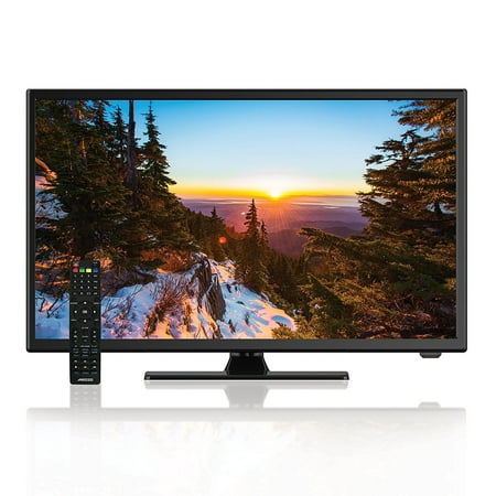 AXESS TVD1805-22 22-Inch 1080p LED HDTV, Features 12V Car Cord Technology, VGA/HDMI/USB Inputs, Built-In DVD Player, Full Function (Best Tv Technology For Sports)