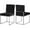 Black and Chrome, variant on Contemporary Chic Modern, Contemporary Velvet Upholstered Dining Chair with Durable Metal Base, Set of 2, 18" W x 22" D x 32" H, Chic Dining Table Chairs