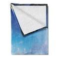thumbnail image 2 of Fiji Soft Flannel Fleece Blanket, Picturesque of Summer Time Peaceful Setting out in the Open Tropical Vibes, Cozy Plush for Indoor and Outdoor Use, 70" x 90", Azure Blue Multicolor, by Ambesonne, 2 of 5