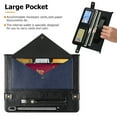 thumbnail image 5 of TECH CIRCLE Case for Galaxy Tab S10 Plus/S9 Plus/S8 Plus/S7 FE/S7+12.4",PU Leather Fold Business Stand Protective Cover Pen Holder Card Slots Shoulder Hand Strap Handbag Wallet Case,Blue + Black, 5 of 6