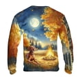 thumbnail image 2 of Hello Fall Vizsla Enjoys Warm Campfire Autumn Night Bright Moon All Over Print 3D Sweatshirt Unisex Merch Vizslas Dog Lover Gifts Idea - 01008, 2 of 6