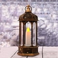 thumbnail image 2 of Citystores Wind Lantern Six Corners Beautiful Lighting Vintage Christmas LED Candle Lantern Courtyard Decoration, 2 of 8