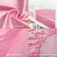 thumbnail image 2 of Flxxie Silk Satin Fitted Crib Sheet, Super Soft and Silky Crib Sheet for Standard Crib and Toddler Mattresses, Boys, Girls, Unisex, Pink, 28x52 Inches, 2 of 5