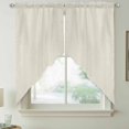 thumbnail image 2 of Cream Solid Color Swag Valances for Windows 2 Pack, Kitchen Window Curtains 36 Inch Length, Aesthetics Contemporary Luxury Privacy Swag Curtains for Living Room/Bathroom with Rod Pocket 36"x36", 2 of 8