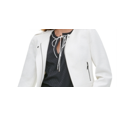 thumbnail image 2 of Tommy Hilfiger Textured Zip-Front Jacket White Size 12, 2 of 3