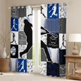 thumbnail image 2 of jejeloiu Teens Ball Sport Black Out Curtains,Baseball Game Gaming Curtains Pack of 2 (42x63 Each) For Boys Kids, 2 of 6