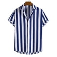 thumbnail image 3 of Camisa de manga corta con solapa informal estilo japonés de rayas 3D para hombre de verano 2024, camisas de calle Harajuku, ropa para hombre y mujer, 3 of 4
