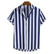 thumbnail image 4 of Camisa de manga corta con solapa informal estilo japonés de rayas 3D para hombre de verano 2024, camisas de calle Harajuku, ropa para hombre y mujer, 4 of 5