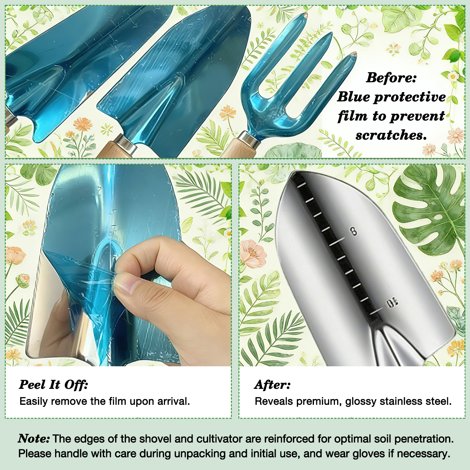Cowin 9-Piece Garden Tools Set with Storage Bag photo 5