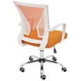 thumbnail image 6 of Modern Home Zuna Mid-Back Office Task Chair - Ergonomic Back Supporting Mesh Back Desk Chair (White/Orange), 6 of 7