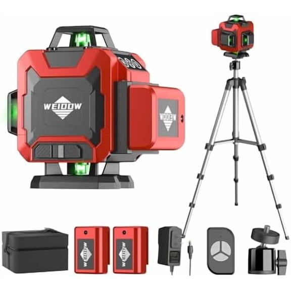 Laser Level 360 Self Leveling with Tripod,4D Lazer Level,4x360° Cross Line Laser for Construction Project Renovation,Floor Tile, Laser Level Lines Tool$$Tools & Hardware Other