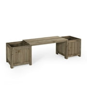 Noble House Erika Gray Wood Potting Bench
