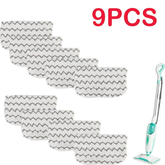 9 Pack Steam Mop Replacement Pads Compatible with Shark Steam Mops S1000/S1000A/S1000C/S1000WM/S1001C, Floor Steamer Pads Washable, Reusable Microfiber Cleaner Pads