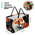 thumbnail image 2 of Fox Decorative Box Laundry Bag Shopping Bags Reusable Foldable Large Capacity Oxford Cloth Tote Bag, 2 of 7