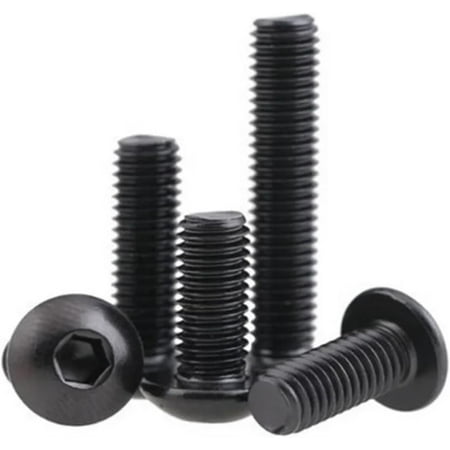 

LHX5-50PCS iso7380 M2 M2.5 M3 M4 M5 M6 M8 304 A2-70 Stainless Steel Grade10.9 Black Allen hex Socket Button Head Screw (Color : Grade 10.9 Black Size : 30MM_M5 10PCS)-0810