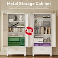 thumbnail image 4 of 71"H Tall Metal Pantry Cabinet with 4 Doors and Adjustable Shelves,White, 4 of 7