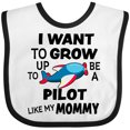 thumbnail image 3 of Inktastic I Want to Grow Up to Be a Pilot Like My Mommy Boys or Girls Baby Bib, 3 of 4