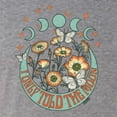 thumbnail image 6 of Wild Bobby I Only Told The Moon, Moon Phases Daisies and Butterflies Vintage Women Tri-Blend Racerback Tank Top, Premium Heather, Small, 6 of 6